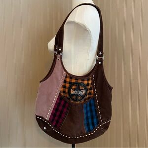Vintage Y2K Bongo Patchwork Hobo Bag Purse